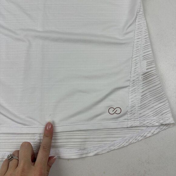 CALIA by Carrie Underwood Size XS White Mesh Back Cap Sleeve Active Top Stretch - Picture 6 of 9